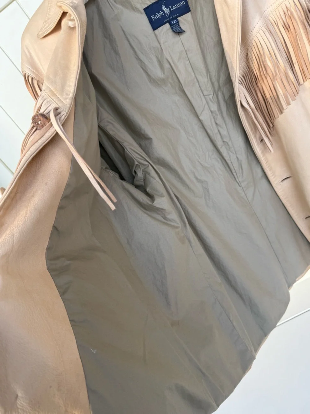Vintage Ralph Lauren 70’s/Early 80’s Era Western Style Fringe Leather Jacket - Picture 10 of 13